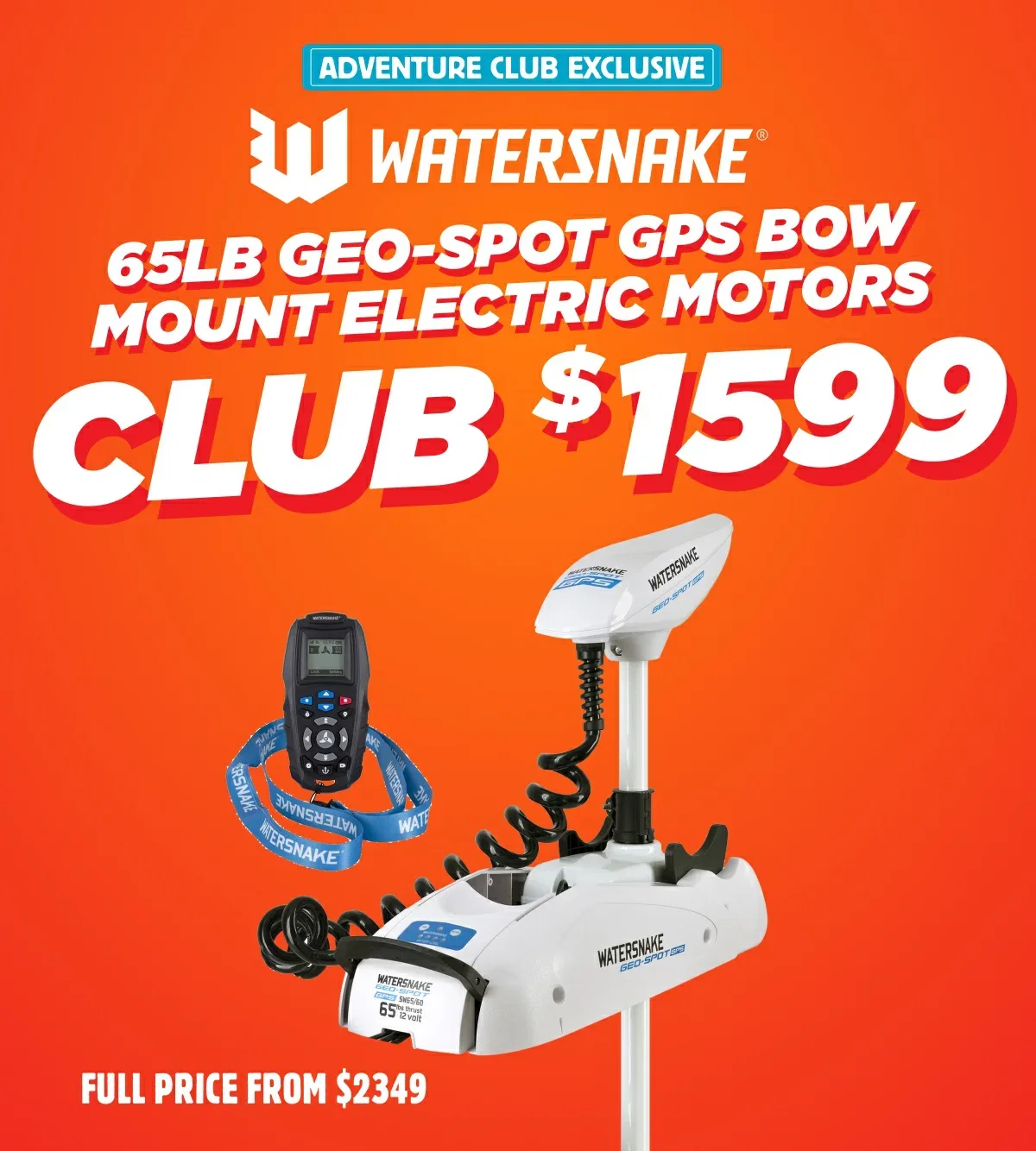 Watersnake Geo-Spot GPS Bow Mount Electric Motors