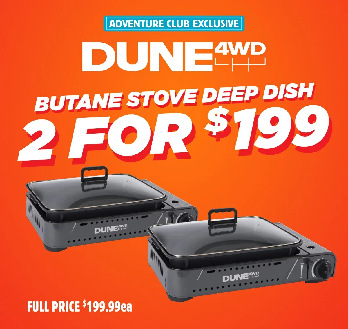Dune 4WD Butane Stove Deep Dish