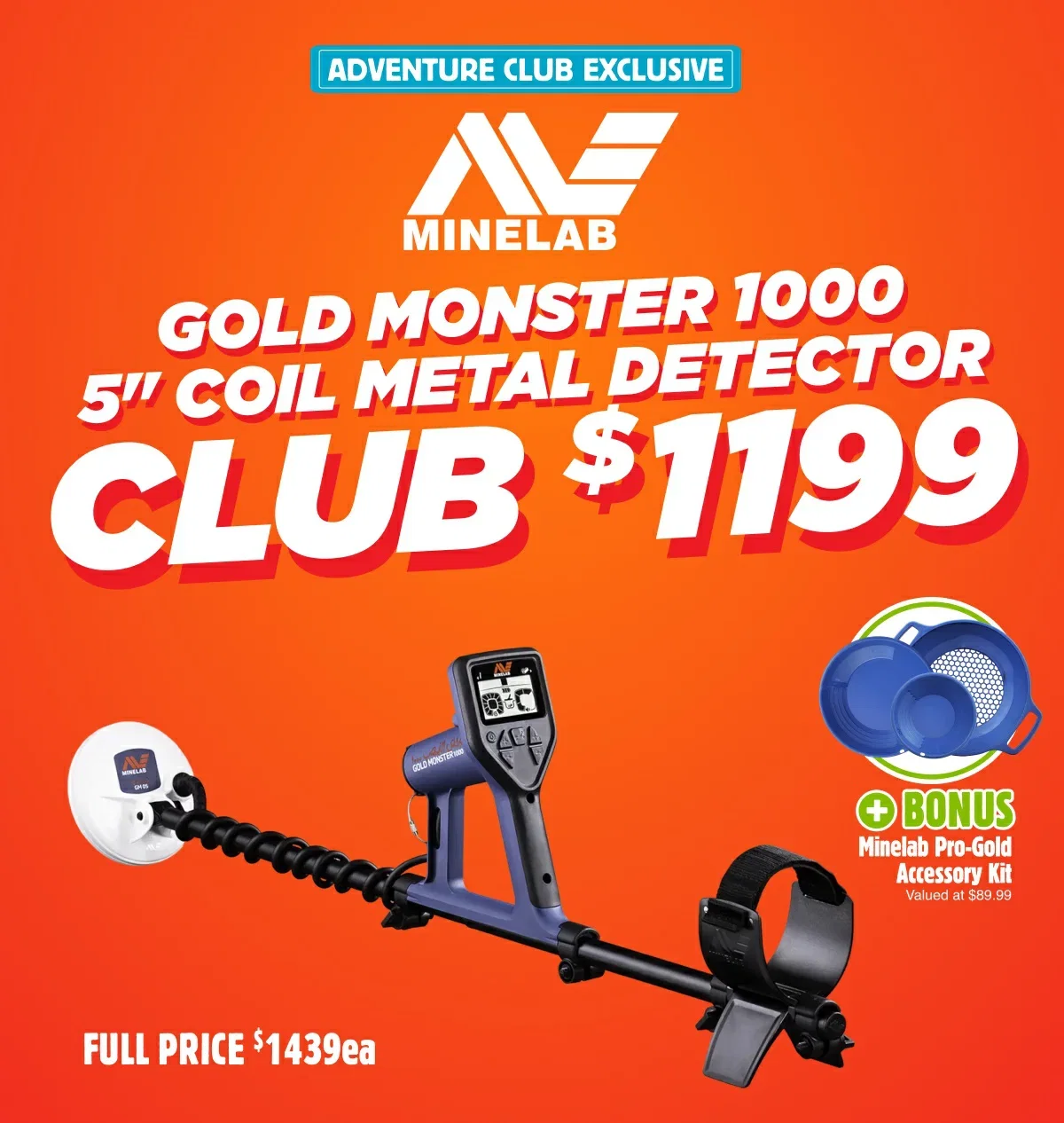 Gold Monstoer 1000 5'' Coil Metal Detector