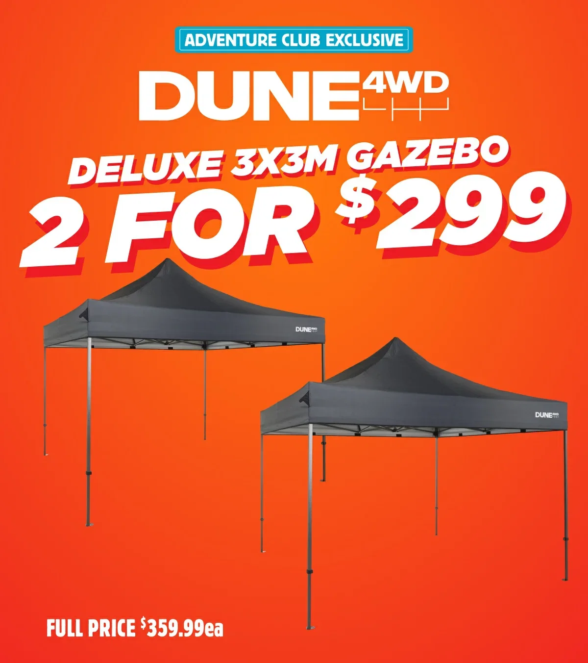 Dune 4WD Deluxe 3X3M Gazebo 