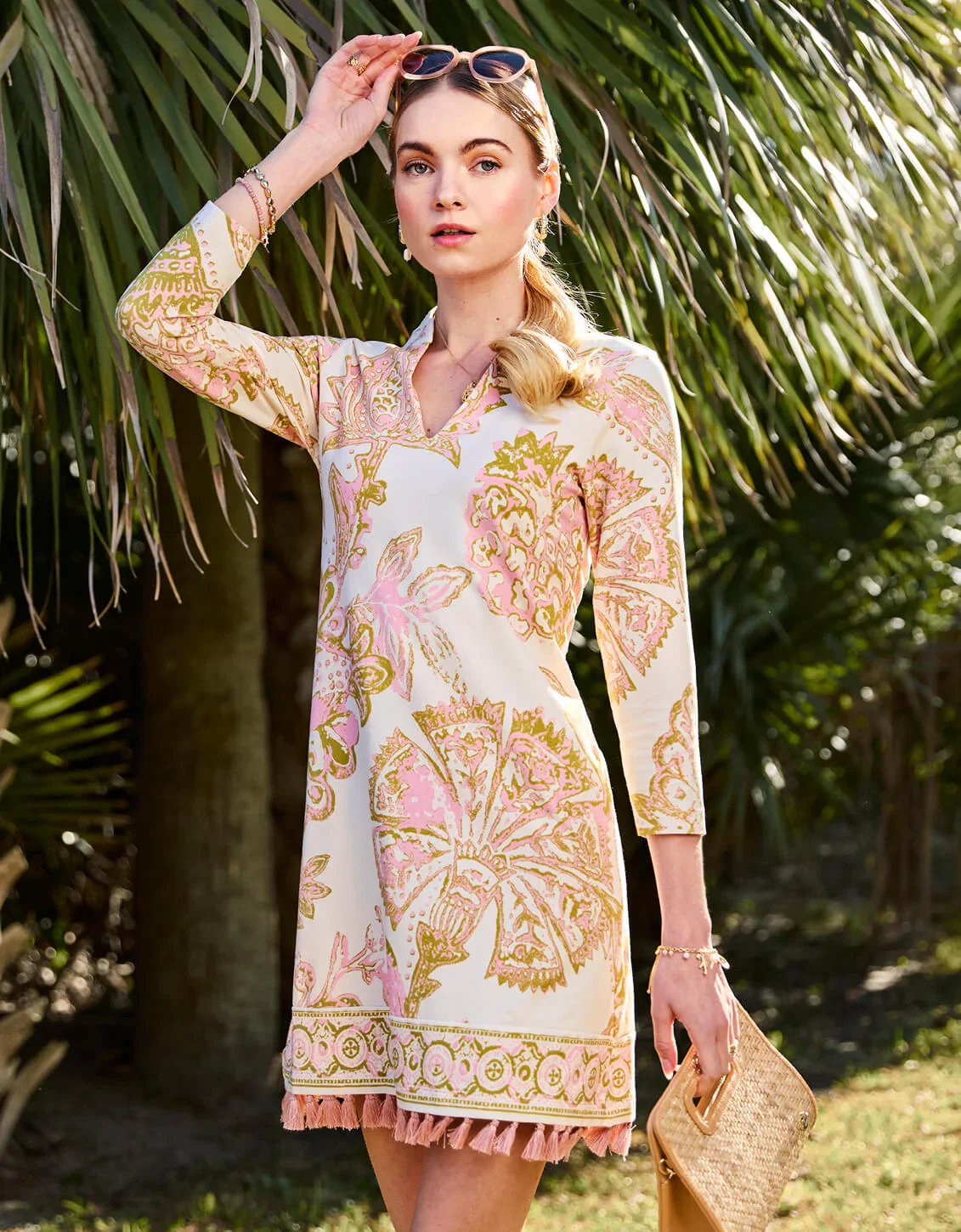 Image of Kit Jersey Dress Castillo Jacobean Cream