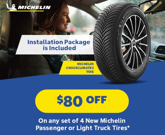 $80 off set of 4 michelin tires
