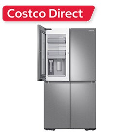 Samsung 23 cu. ft. Counter Depth 4-Door French Door Refrigerator with Beverage Center, Stainless Steel