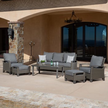 Grand Leisure Las Palmas 6-Piece Outdoor Patio Seating Set