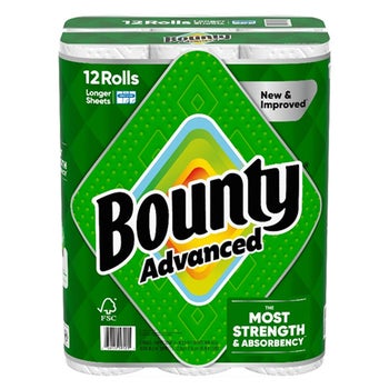 Bounty Advanced Paper Towels, 2-Ply, 103 Sheets, 12-Count