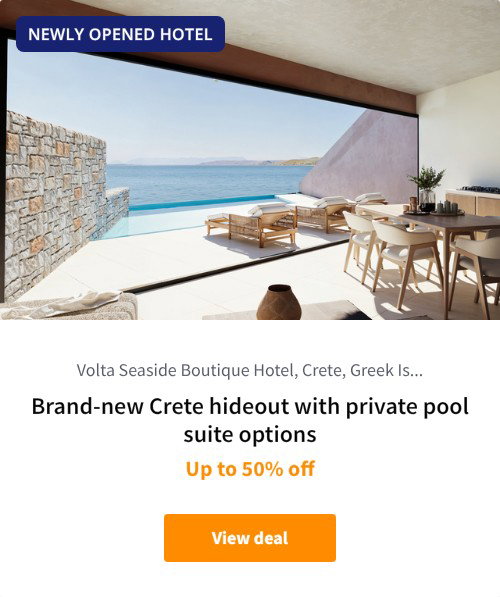 Brand-new Crete hideout with private pool suite options