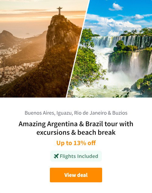Amazing Argentina &amp; Brazil tour with excursions &amp; beach break