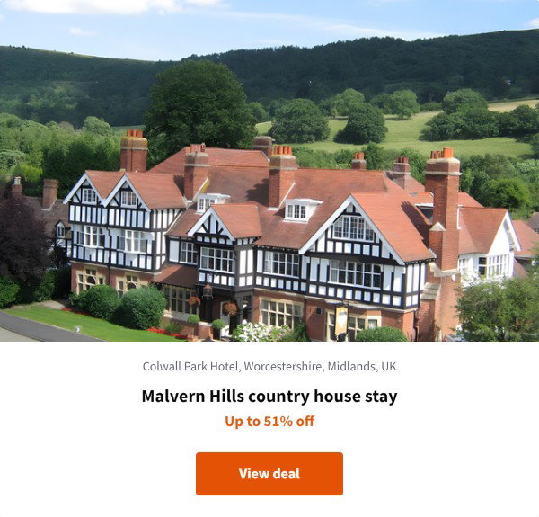 Malvern Hills country house stay