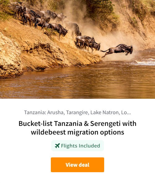 Bucket-list Tanzania &amp; Serengeti with wildebeest migration options