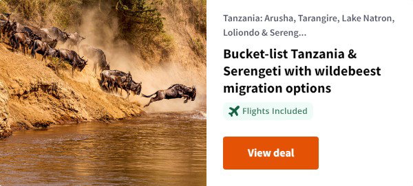 Bucket-list Tanzania & Serengeti with wildebeest migration options