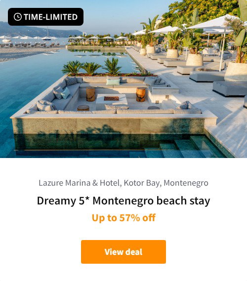 Dreamy 5* Montenegro beach stay