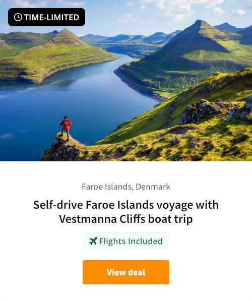 Self-drive Faroe Islands voyage with Vestmanna Cliffs boat trip