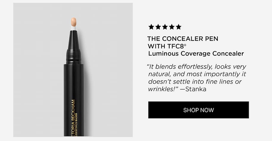 The Concealer Pen With TFC8 | Luminous Coverage Concealer | "It blends effortlessly, looks very natural, and most importantly it doesn't settle into fine lines or wrinkles!" - Stanka | SHOP NOW