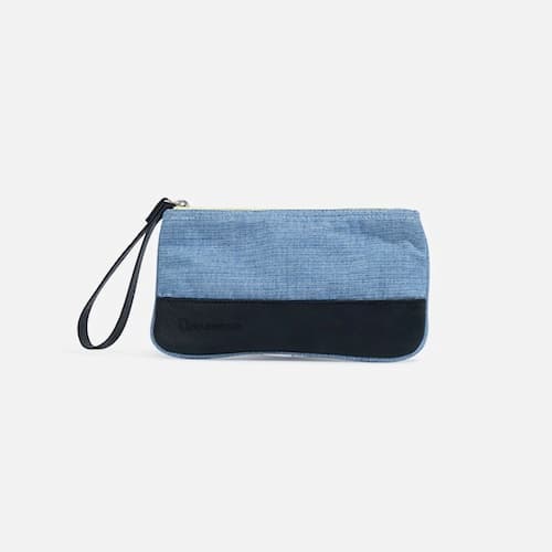 WELLS WRISTLET in Royal & Lemon