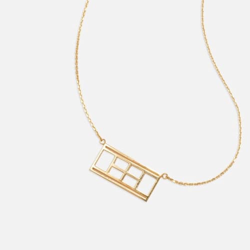 TENNIS COURT NECKLACE in Gold