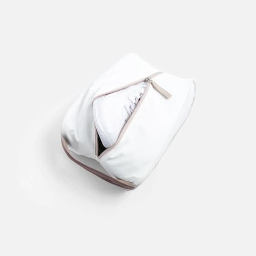 ROMA SHOE BAG in Dove White & Cashmere