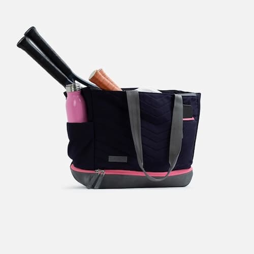 PARISII TENNIS TOTE in Navy & Watermelon