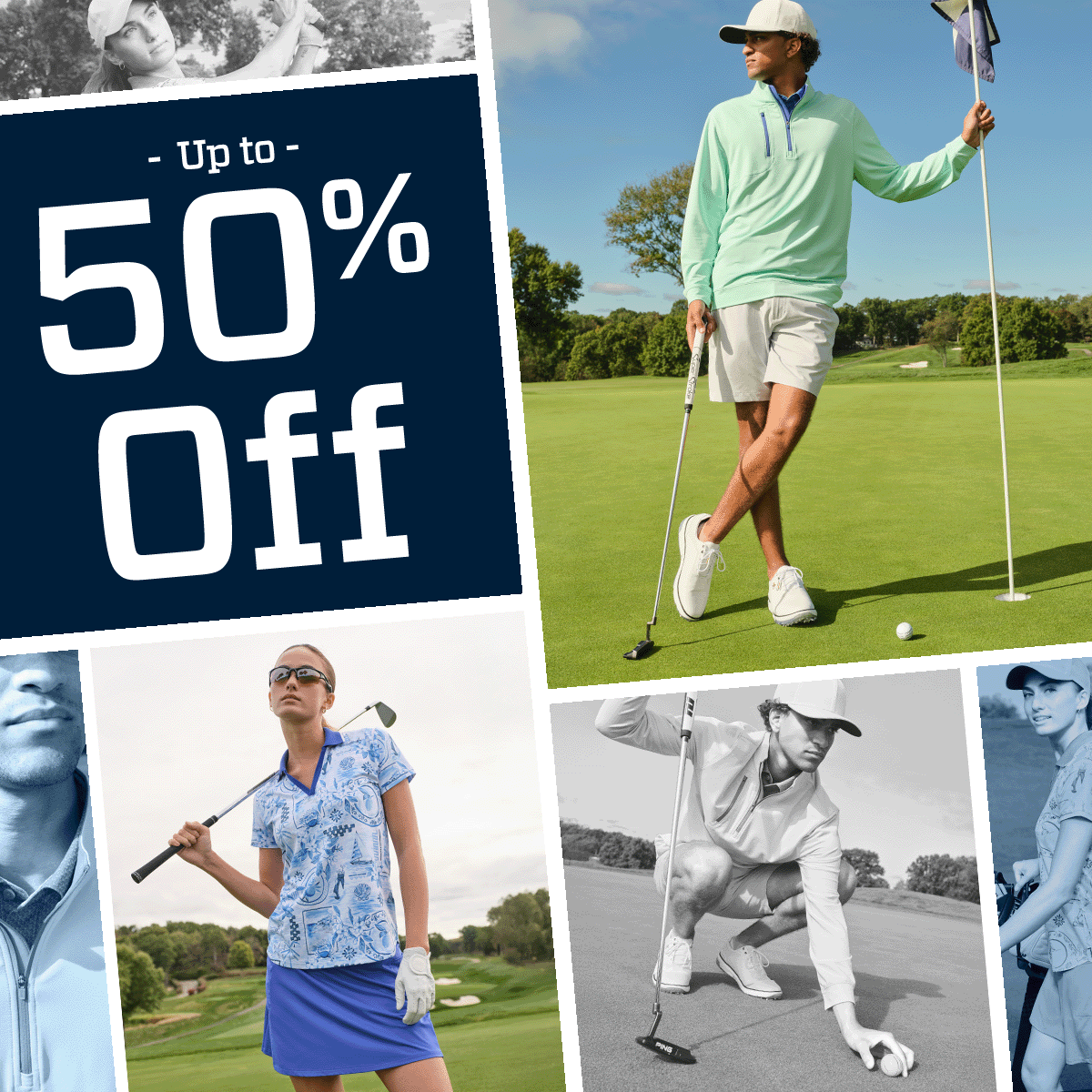  Up to 50% off.