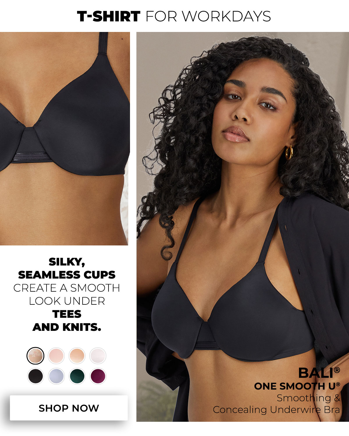 Bali One Smooth U Smoothing & Concealing Underwire Bra