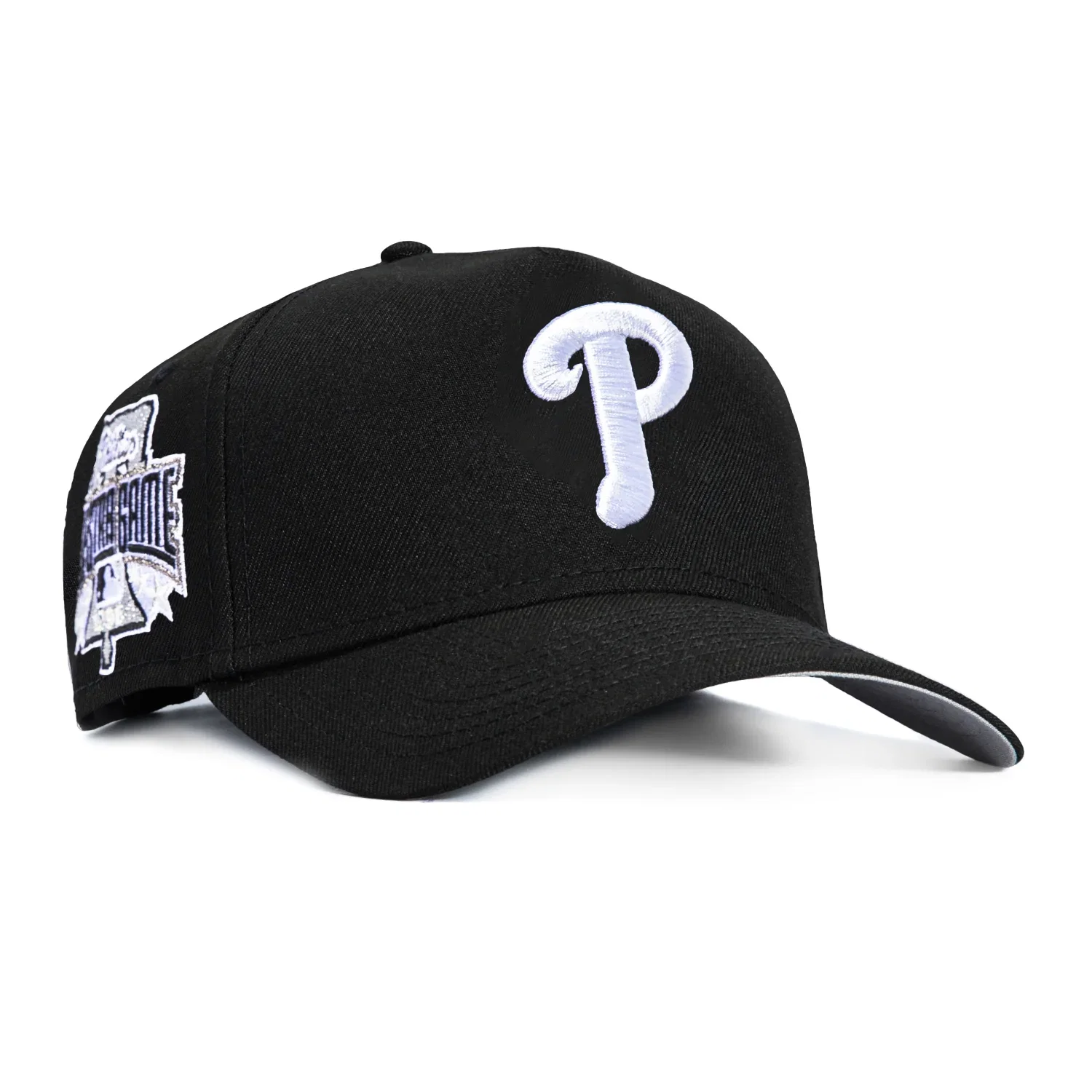 Image of New Era 9Forty A-Frame Philadelphia Phillies 1996 All Star Game Patch Snapback Hat - Black, White