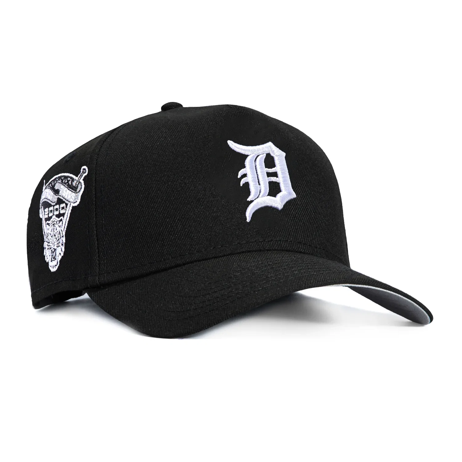 Image of New Era 9Forty A-Frame Detroit Tigers 2000 Inaugural Patch Snapback Hat - Black, White
