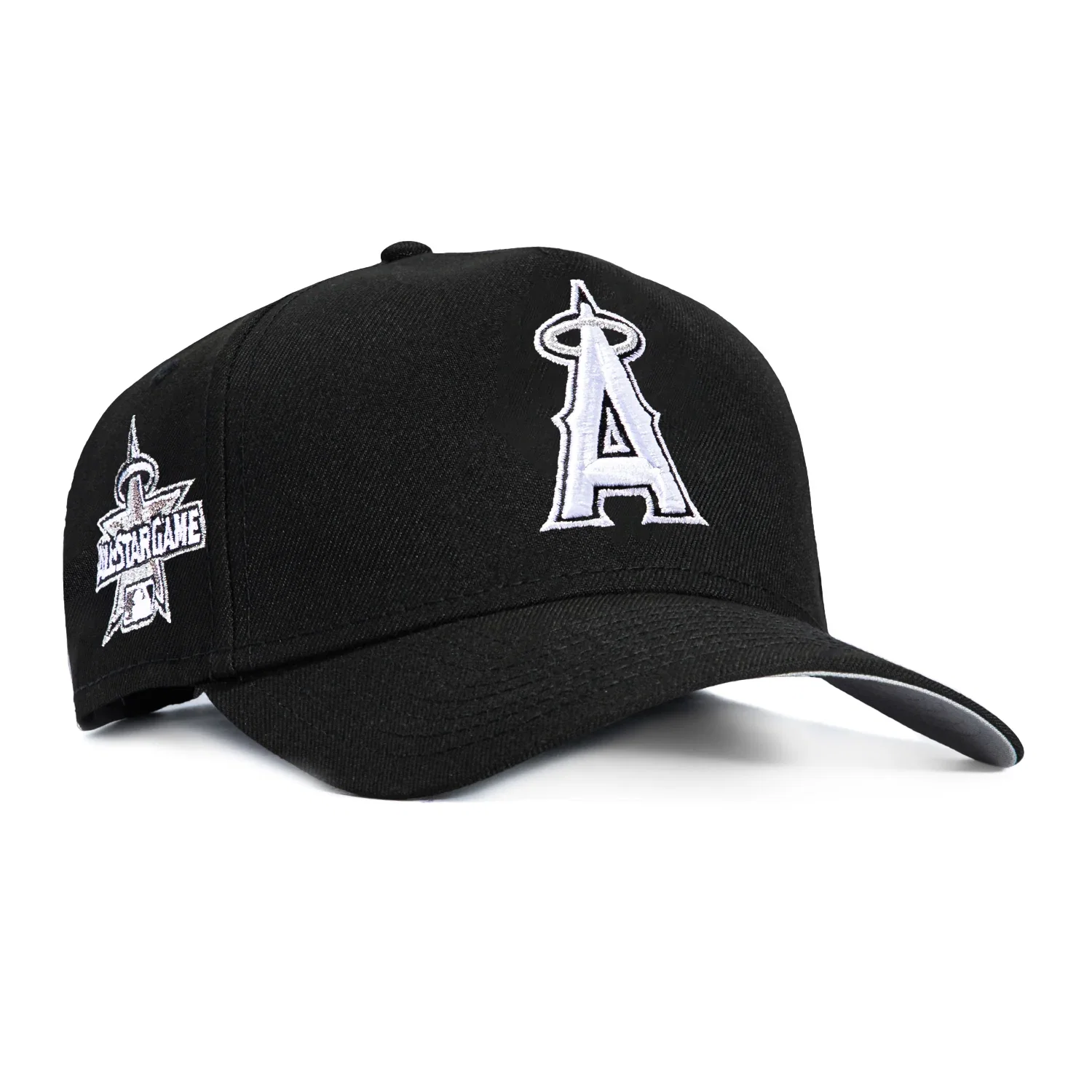 Image of New Era 9Forty A-Frame Los Angeles Angels 2010 All Star Game Patch Snapback Hat - Black, White
