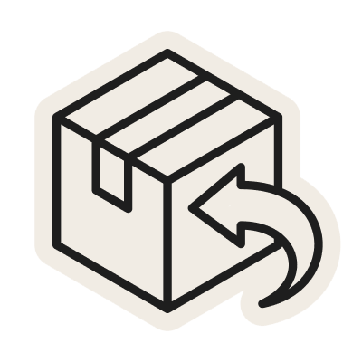 black outline of a shipping box