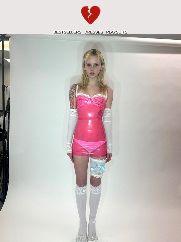 annamaria latex dress burgundy POSTER GIRL