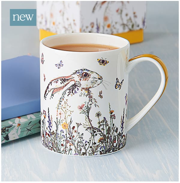70579 NEW Wildflower Hare Mug £14.99