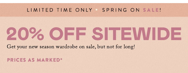 20% off sitewide