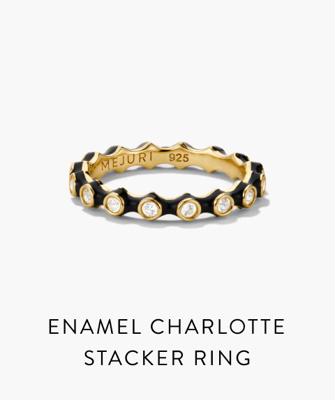 Enamel Charlotte Stacker Ring.