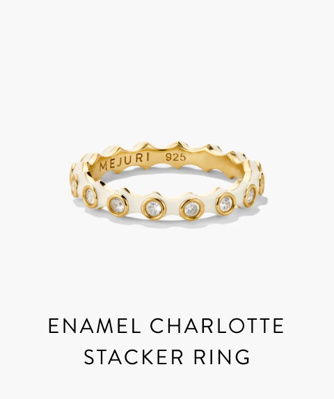 Enamel Charlotte Stacker Ring.