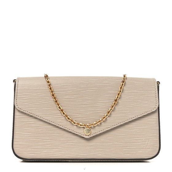 LOUIS VUITTON Epi Felicie Pochette Chain Wallet Galet