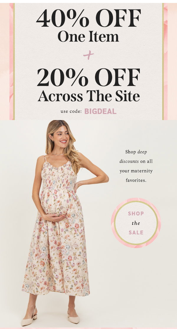 40% Off One Item & 20% Off Today