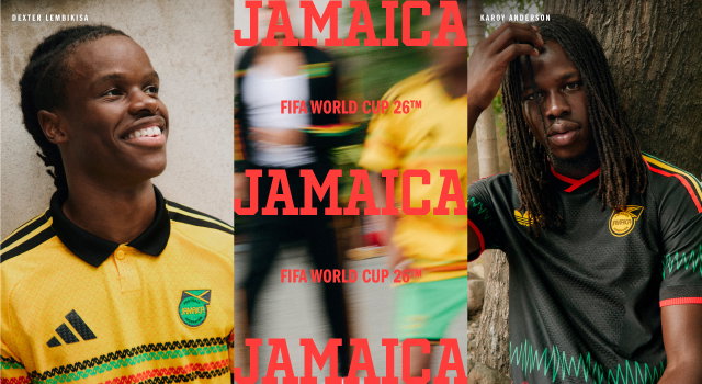 Jamaica Federation Jerseys on model 