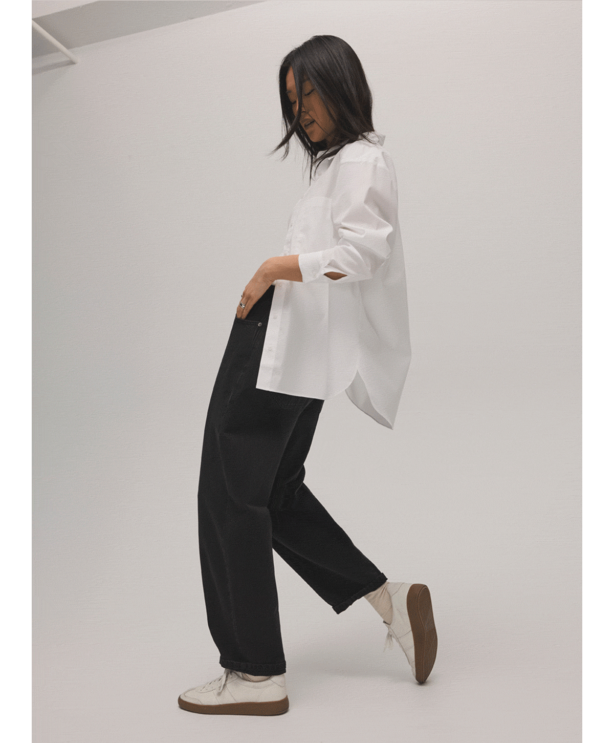 The long-sleeve poplin shirt