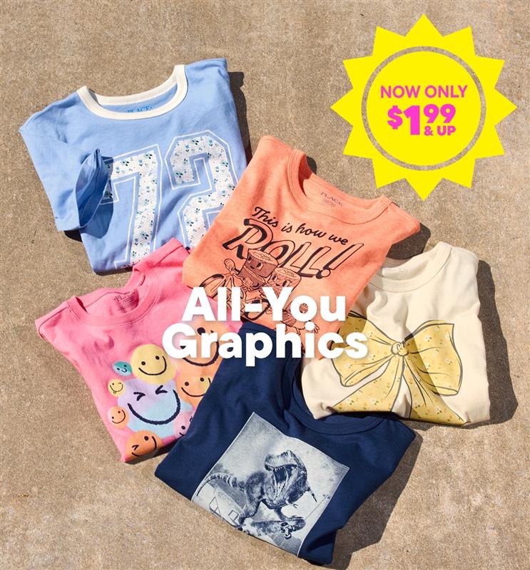 $1.99 & up Graphic Tees
