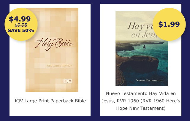 KJV Large Print Paperback Bible | Nuevo Testamento Hay Vida en Jesus