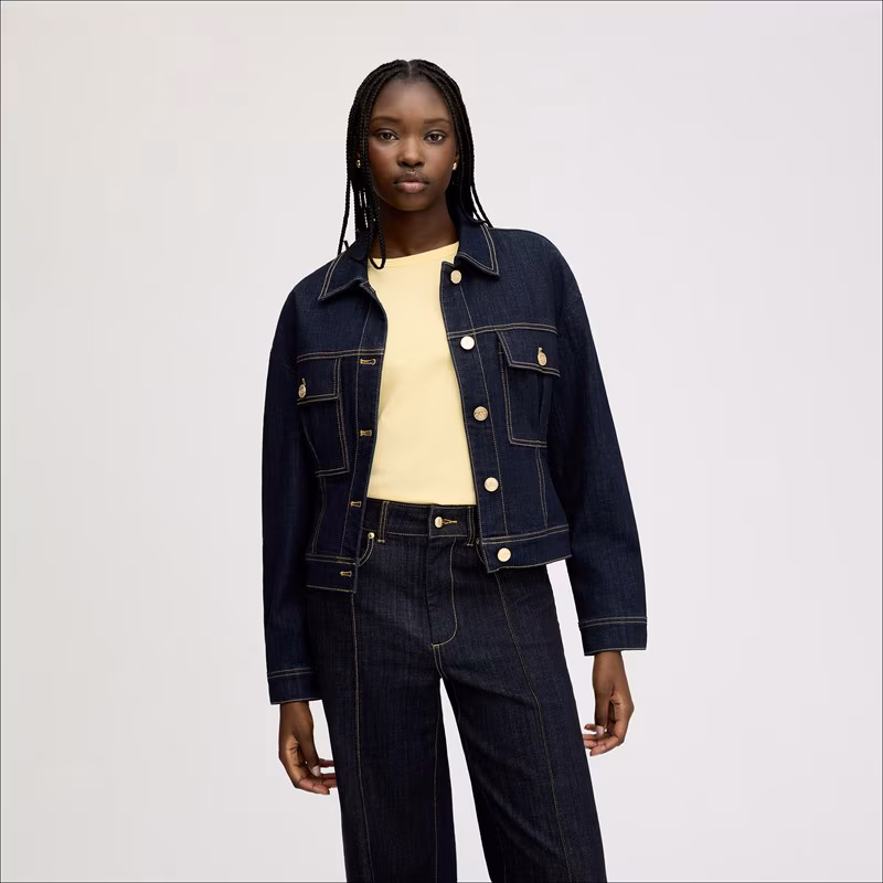 Cinch Waist Denim Jacket