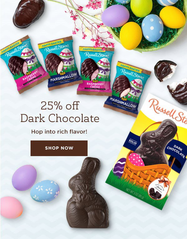 25% Off Dark Chocolate