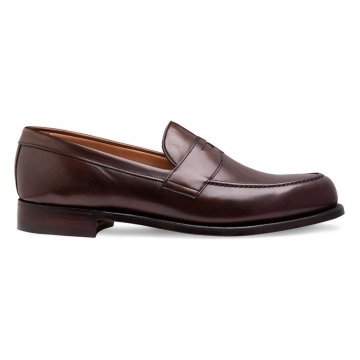 Hudson Penny Loafer in Mocha Calf Leather
