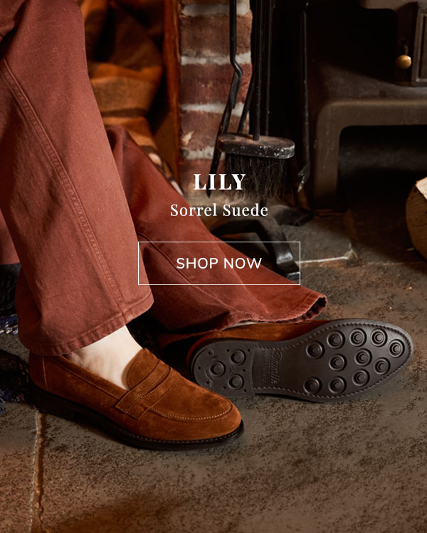 Lily Penny Loafer in Sorrel Suede | Shop Now