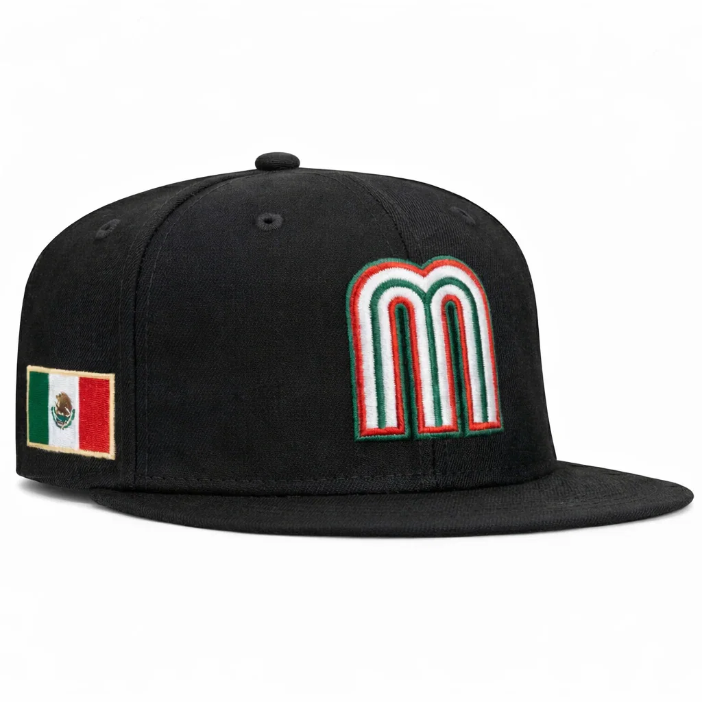 Image of Pre-order New Era 9Fifty Youth Mexico 2026 World Baseball Classic Mexico Flag Patch Snapback Hat - Black