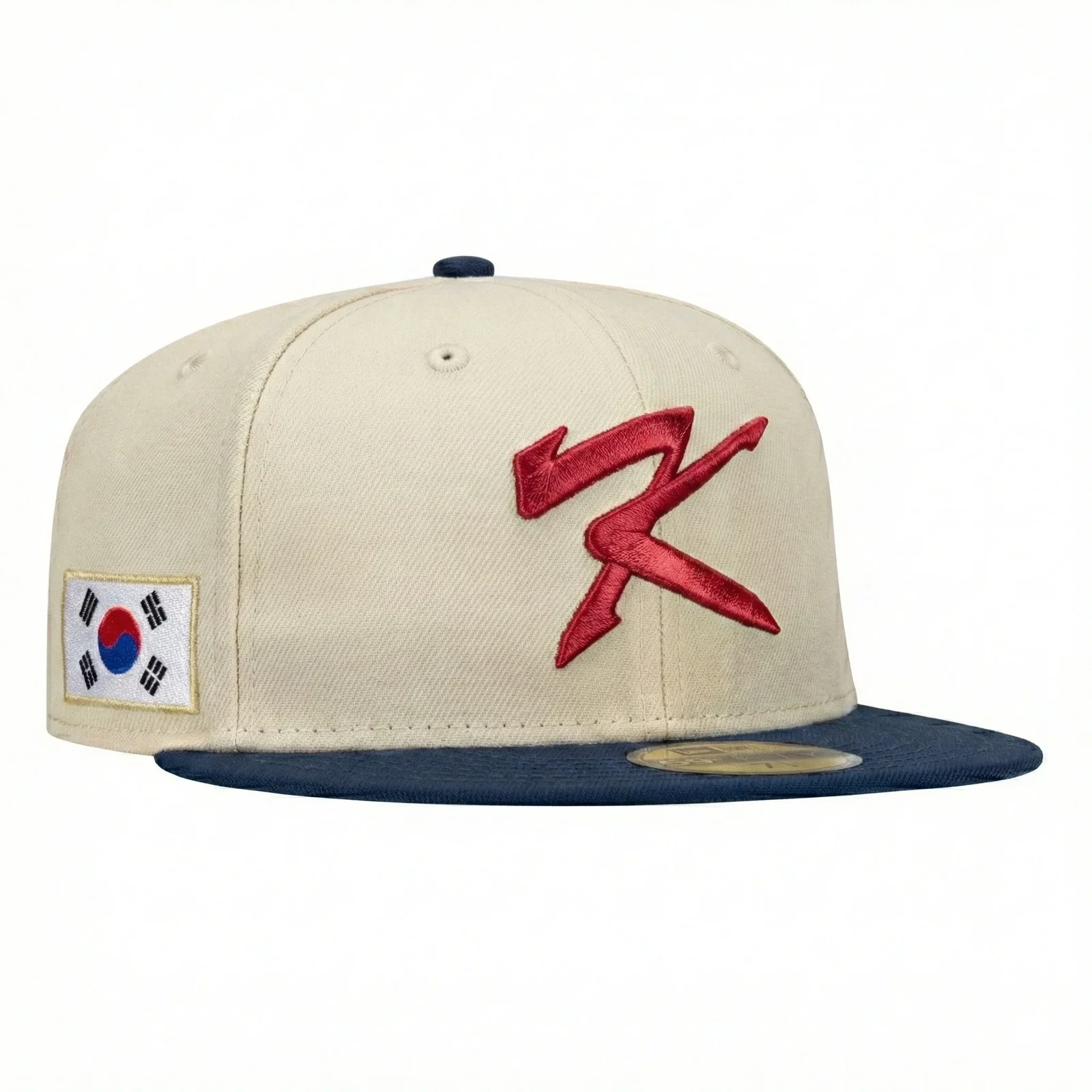 Image of Pre-order New Era 59Fifty Korea 2026 World Baseball Classic Korea Flag Patch Hat - White, Navy