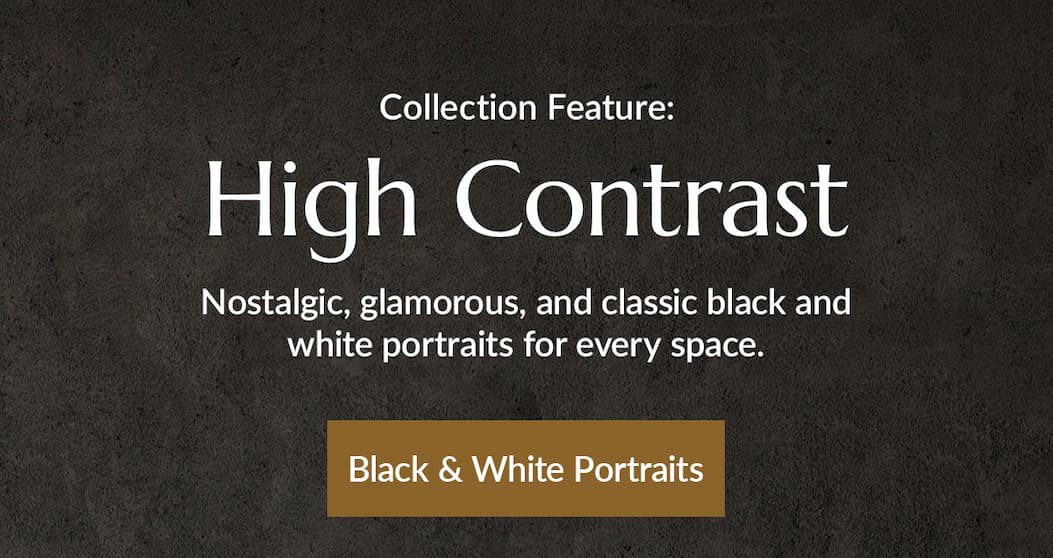 Classic black and white portraits for every space