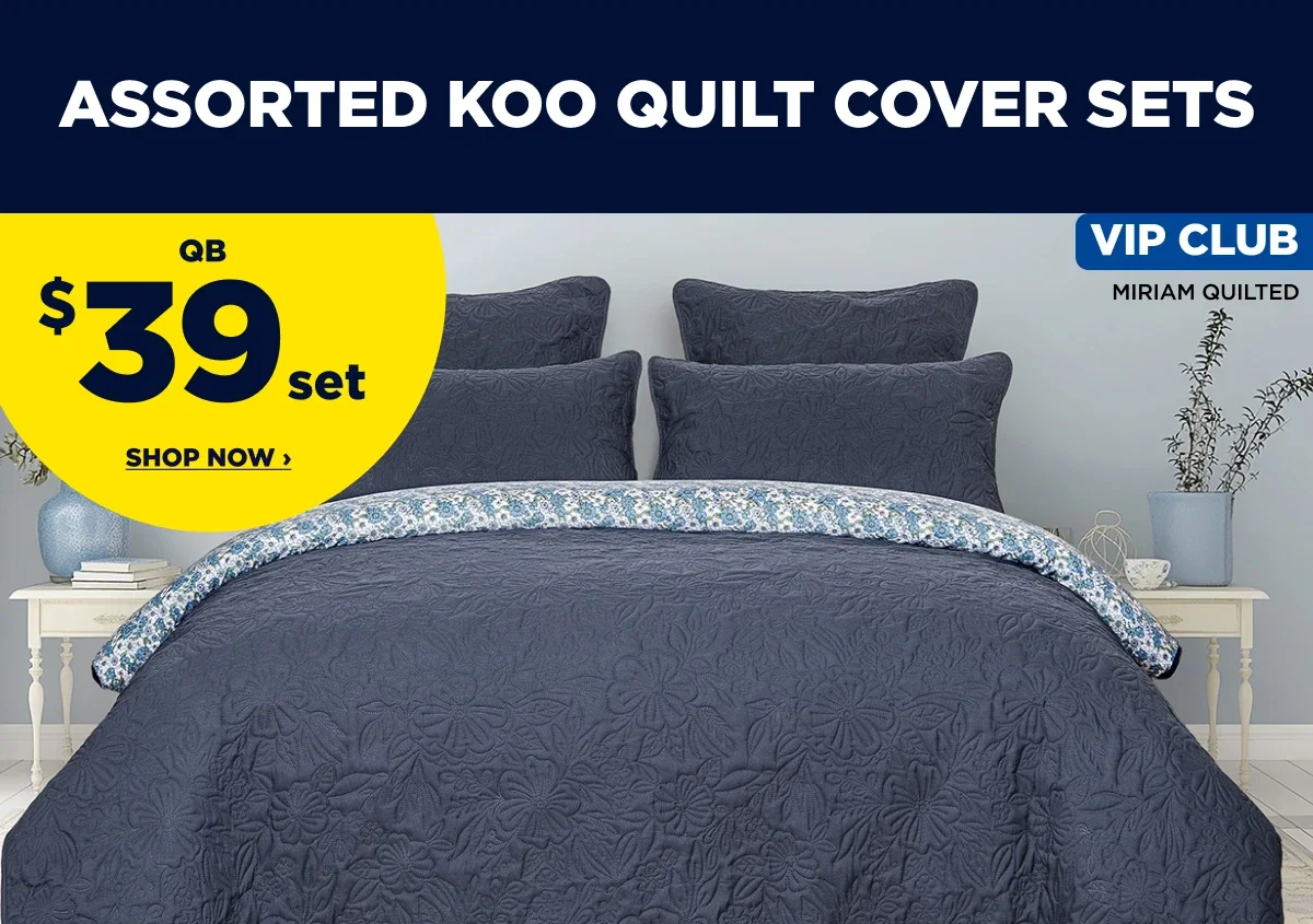 ASSORTED KOO QUILT COVER SETS