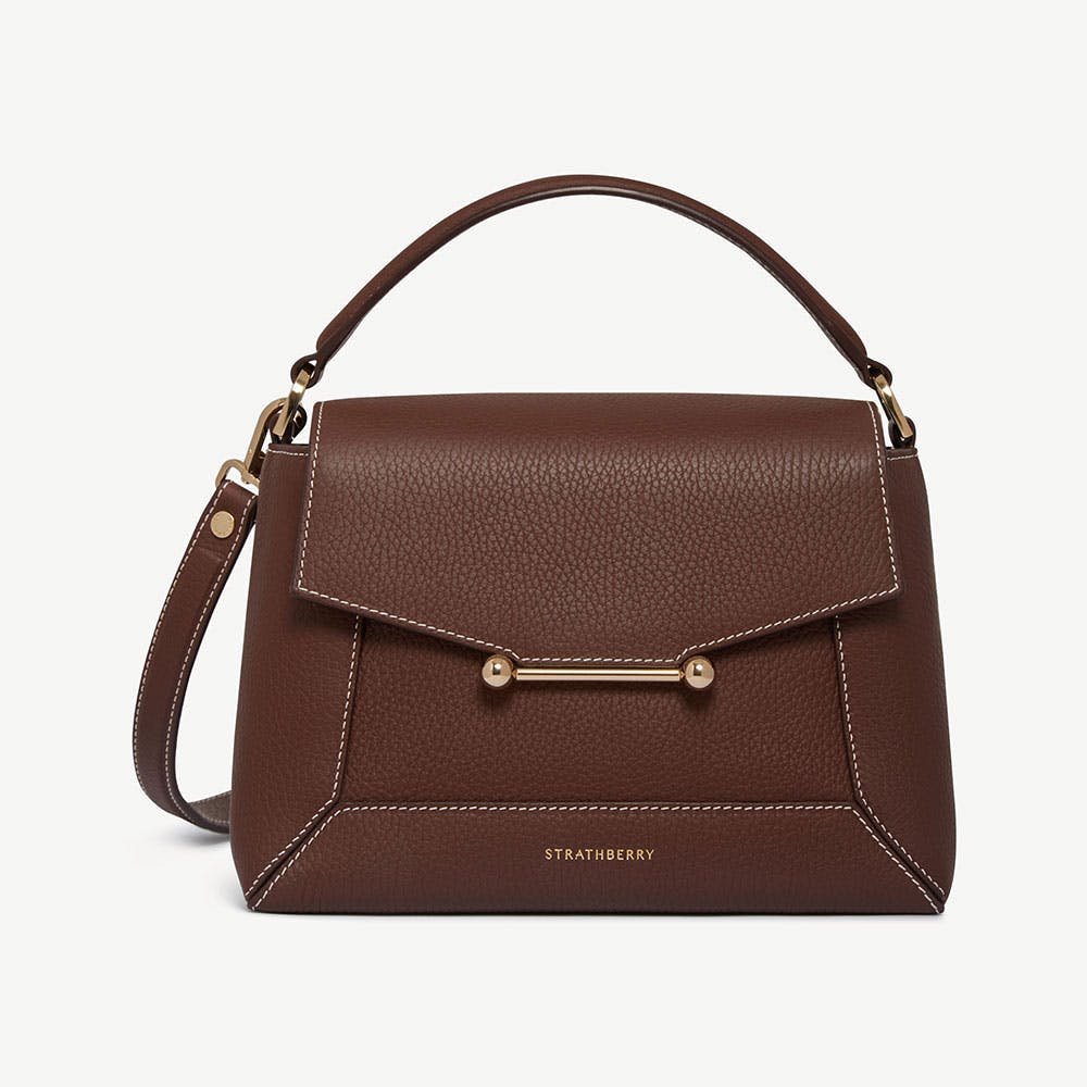Image of Mosaic Bag - Chocolate with Vanilla Stitch