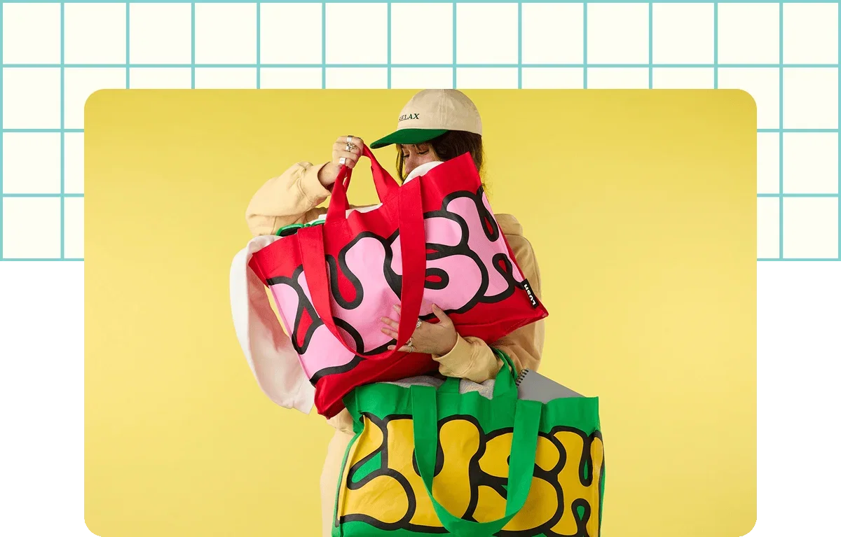 Retro Bubble Lush Big Bag Tote Bag