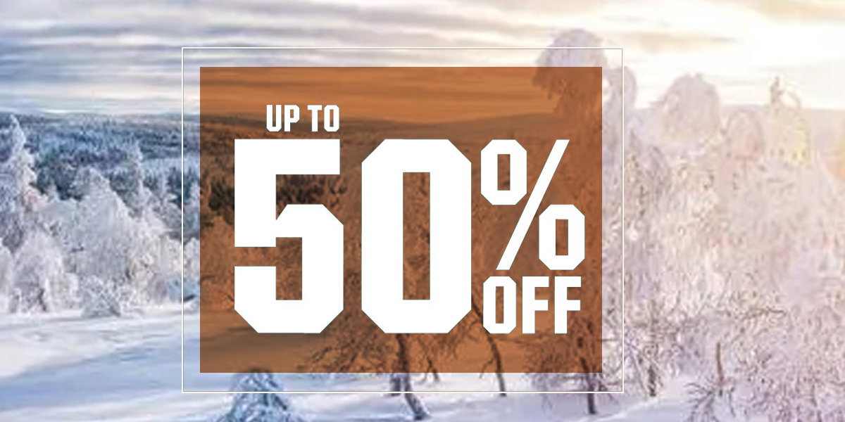  Up to 50% off.