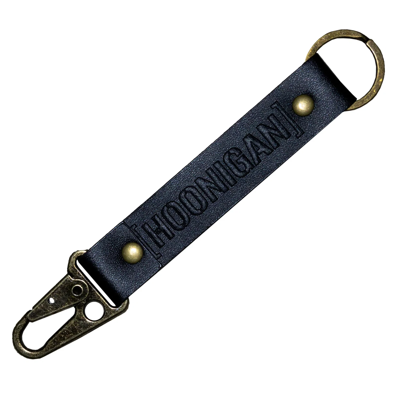 Image of Hoonigan LEATHER CENSOR BAR Keychain